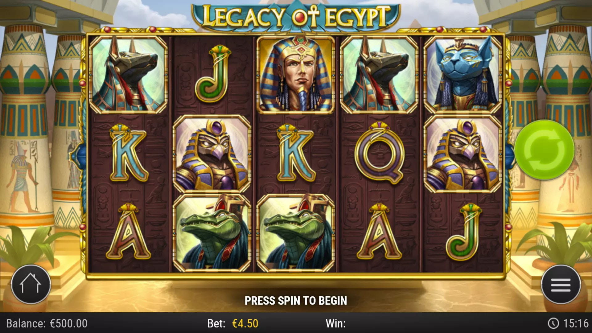Legacy of Egypt Play'n GO &mdash; pool de 10 diosas expandibles y RTP 96,50% en One-Play